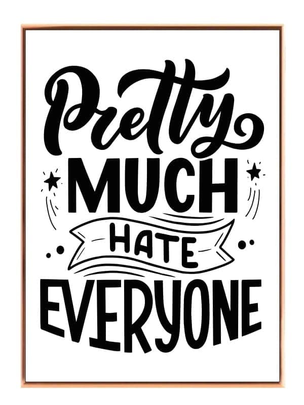 Pretty Much Hate Everyone Plakat
