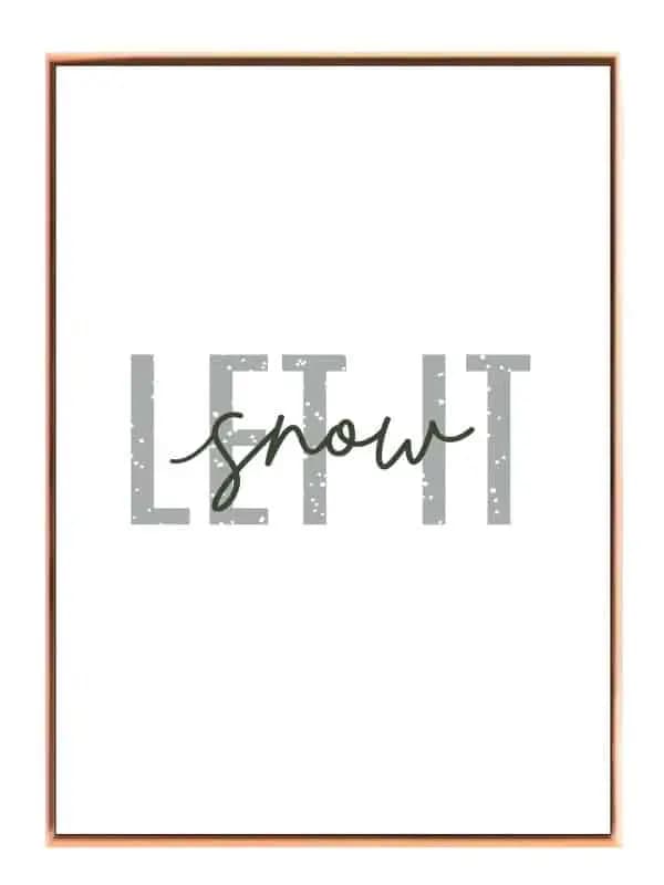 Let It Snow Typografi Plakat