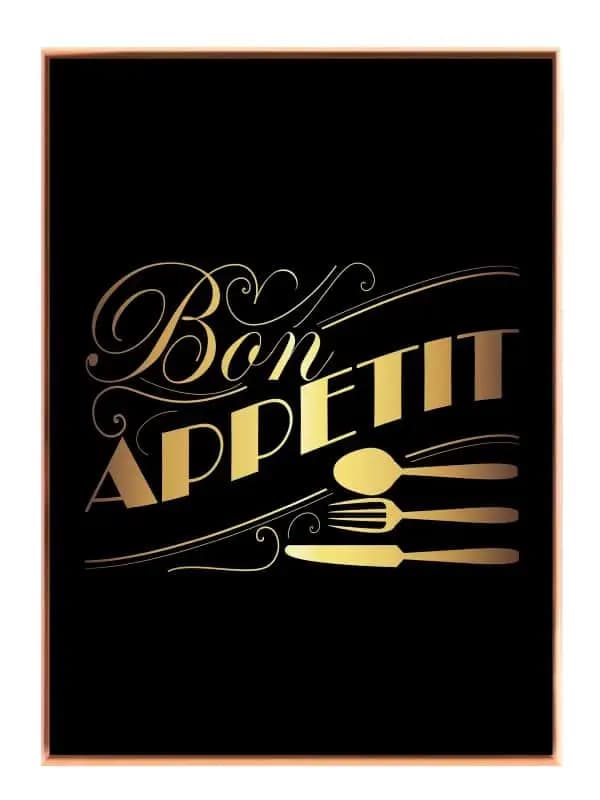 Bon Appetit Typografi Plakat