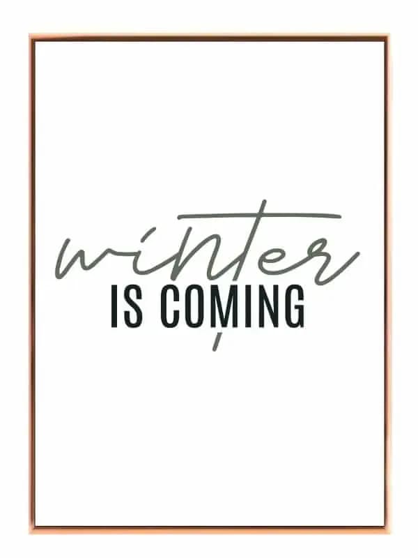 Winter Is Coming Plakat