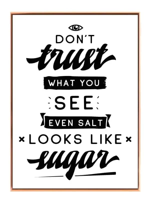 Don’t Trust What You See Plakat