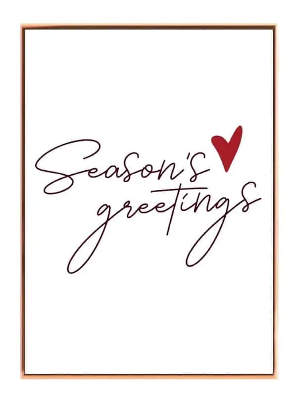 Season’s Greetings Plakat