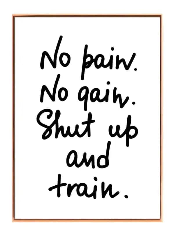 No Pain No Gain Træningsplakat