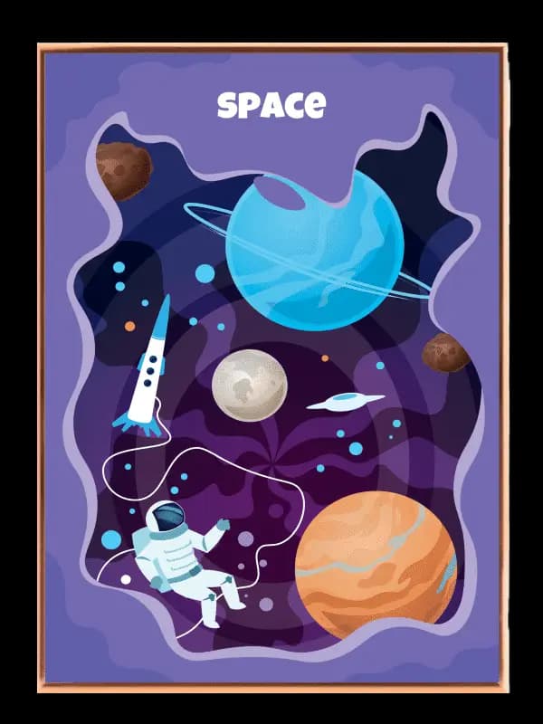 Curious Space Explorer Adventure Plakat