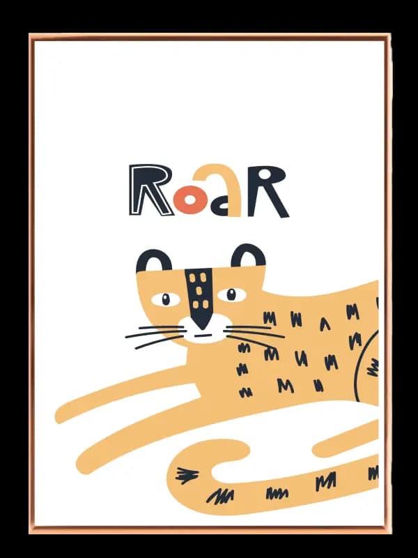 Playful Roaring Cheetah Plakat