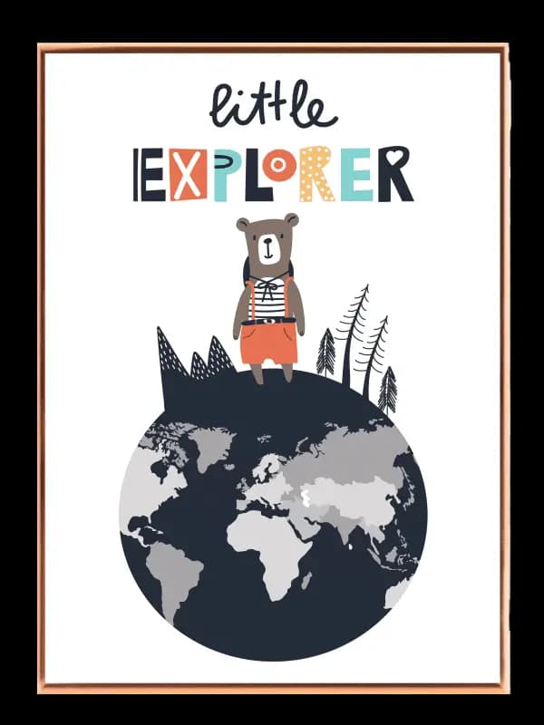 Curious Little World Explorer Plakat