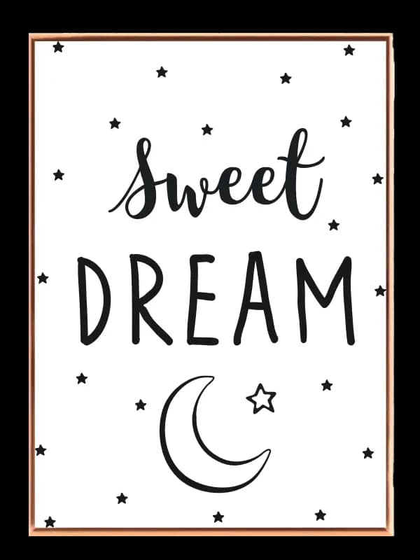 Sweet Dream Nursery Quote Plakat