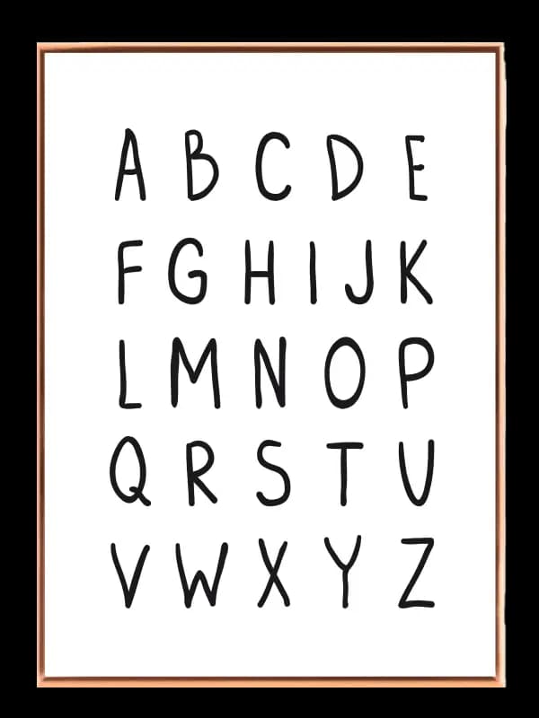 Playful Uppercase Alphabet Plakat