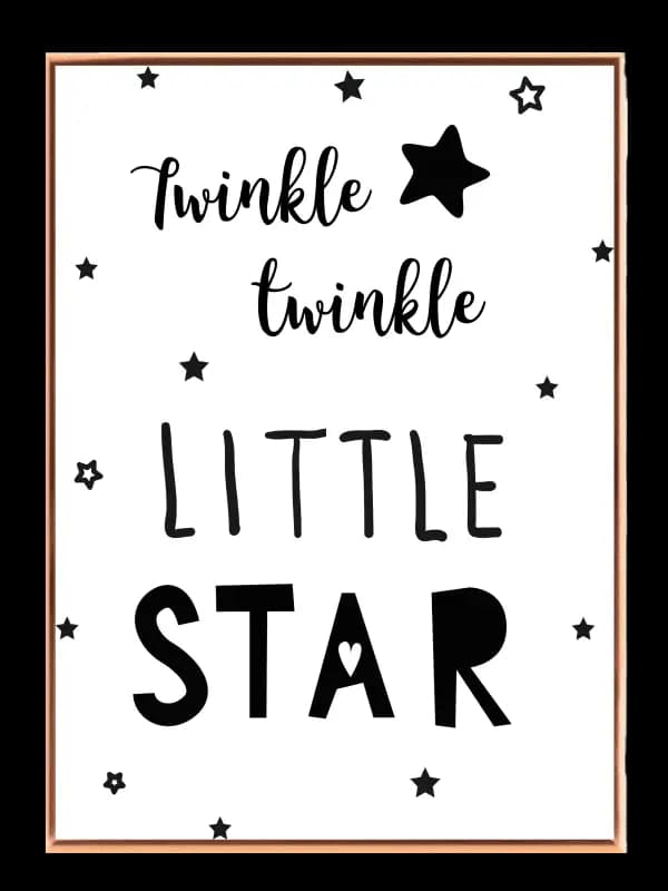 Twinkle Little Star Quote Plakat