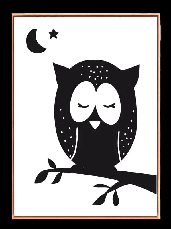 Gentle Sleeping Owl Plakat