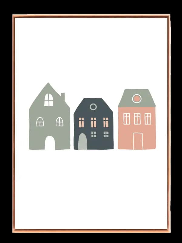 Cozy Little House Trio Plakat