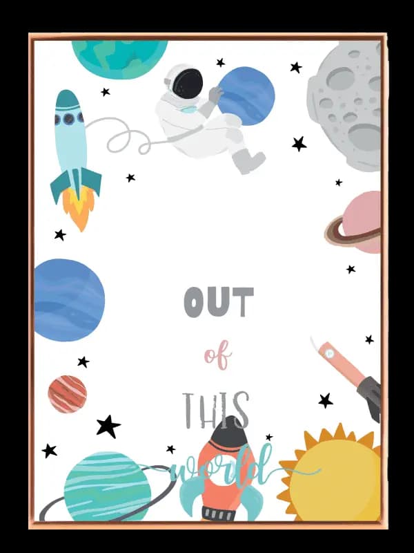 Curious Little Space Explorer Plakat