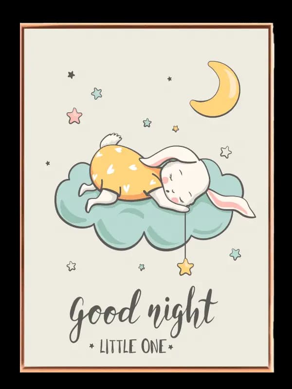 Sleepy Bunny Magical Night Plakat