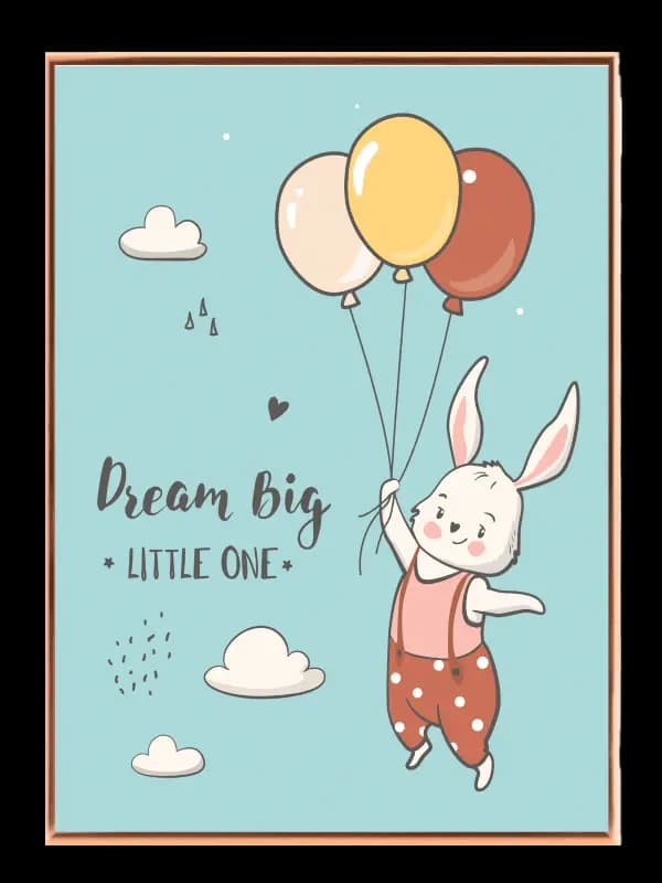 Dreamy Bunny Balloon Adventure Plakat