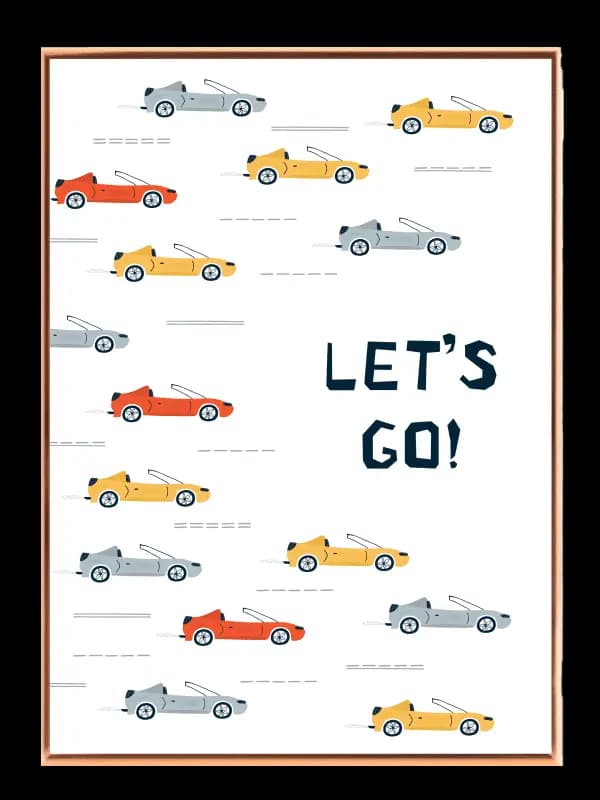 Playful Racing Sports Cars Plakat