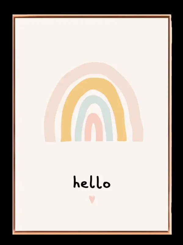 Gentle Rainbow Hello Plakat