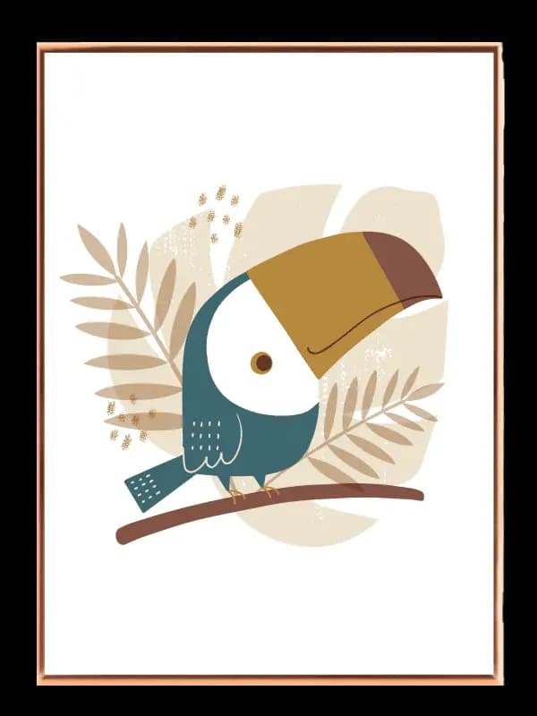Playful Toucan Jungle Bird Plakat