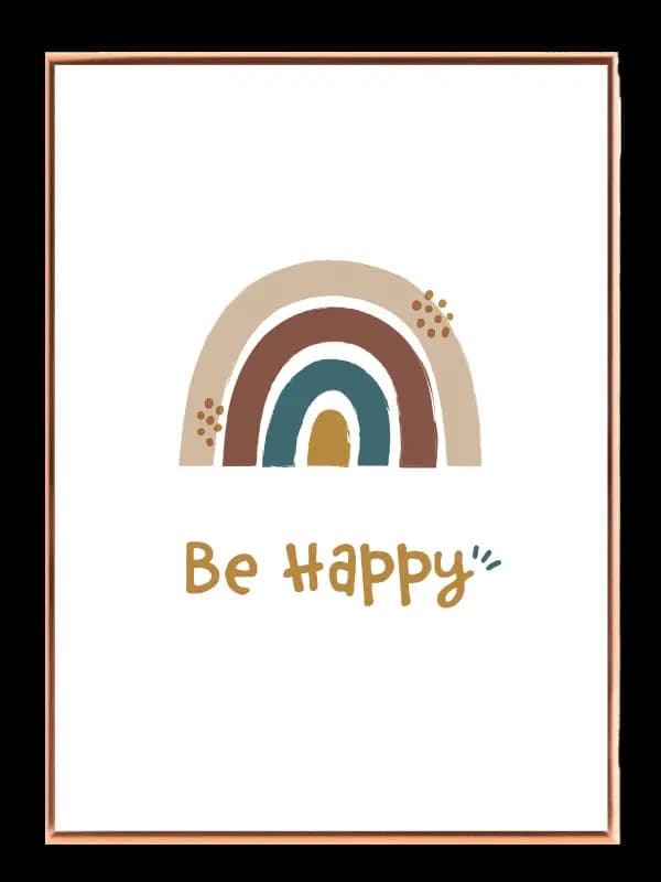 Happy Rainbow Positive Quote Plakat