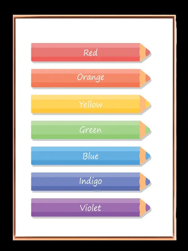 Playful Color Pencil Rainbow Plakat