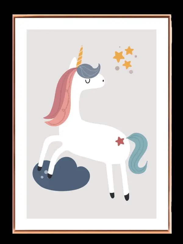 Dreamy Unicorn Magical Stars Plakat