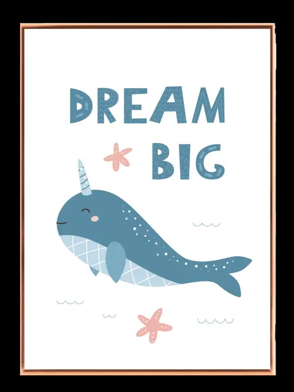Dreamy Narwhal Ocean Adventure Plakat