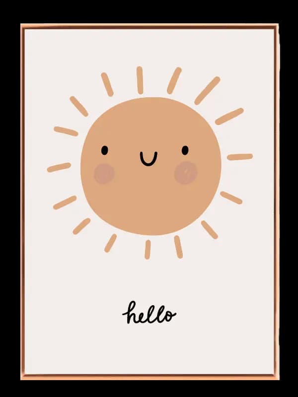 Happy Little Sun Character Plakat
