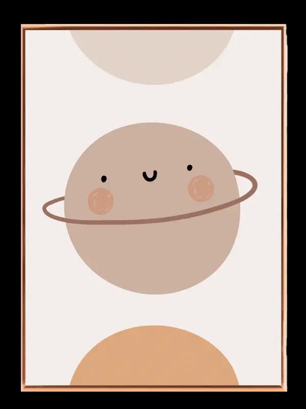 Cozy Smiling Planet Plakat