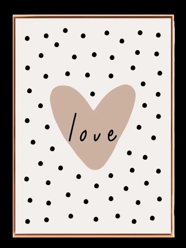 Gentle Love Heart Quote Plakat