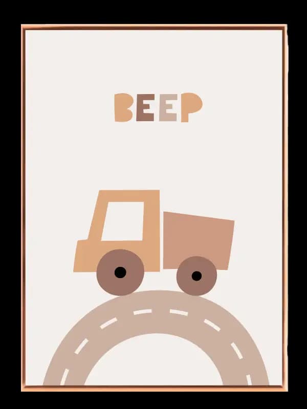 Cozy Little Dump Truck Plakat