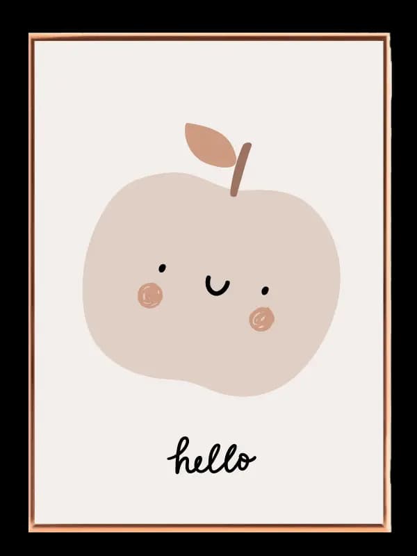 Gentle Smiling Apple Plakat