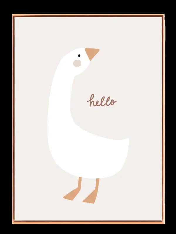 Gentle White Goose Greeting Plakat