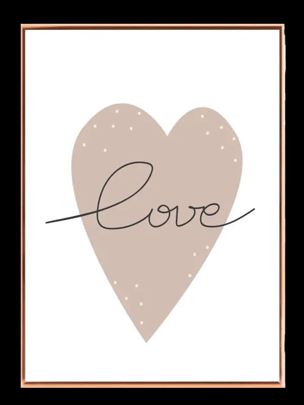 Gentle Love Heart Quote Kids Room Plakat