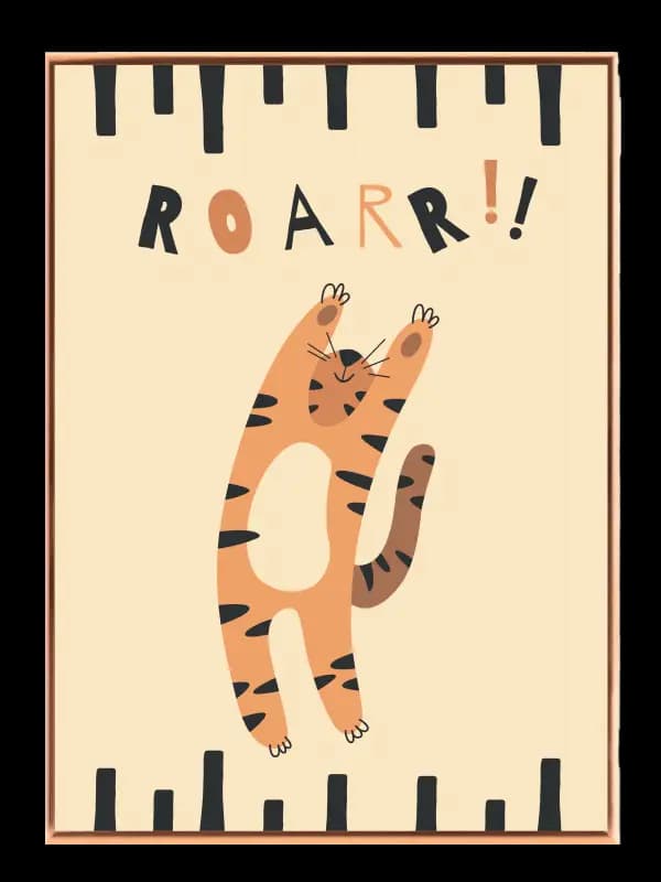 Playful Tiger Roar Plakat