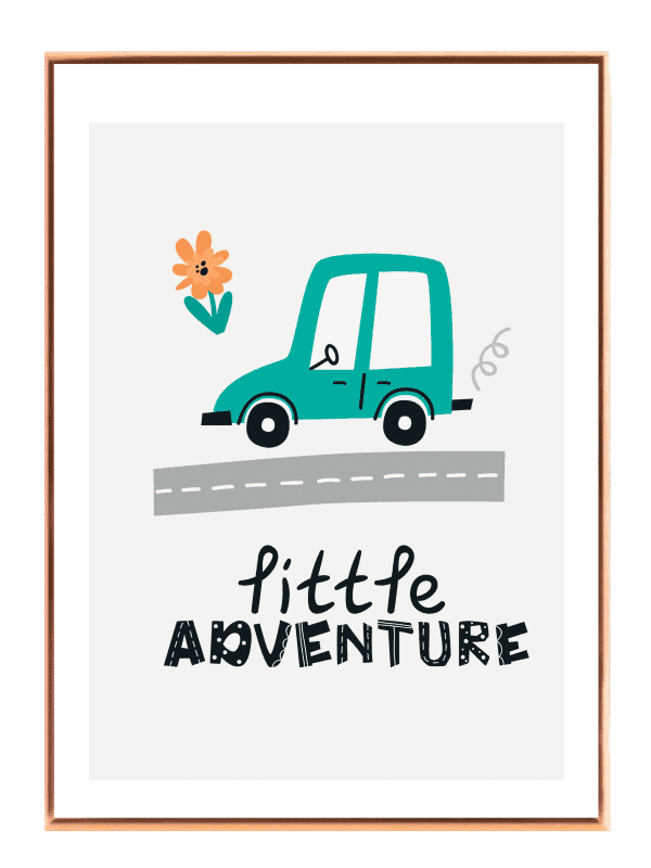 Playful Little Car Adventure Plakat