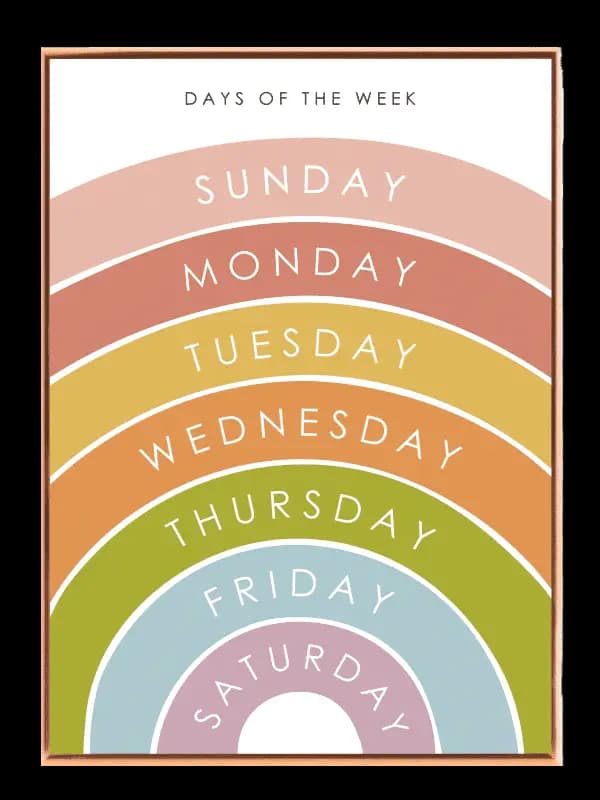 Gentle Rainbow Days Learning Plakat