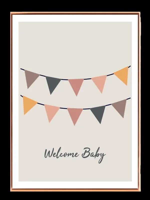 Gentle Welcome Baby Garland Plakat