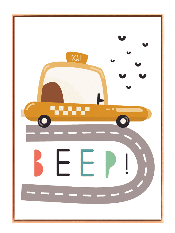Playful Taxi Car Adventure Plakat