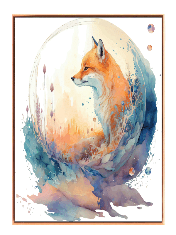 Dreamy Fox Forest Scene Plakat