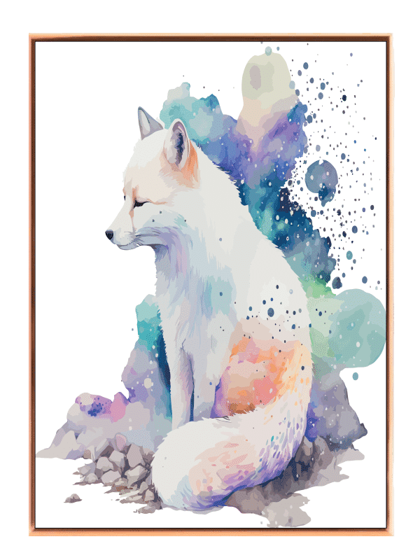 Dreamy Arctic Fox Illustration Plakat