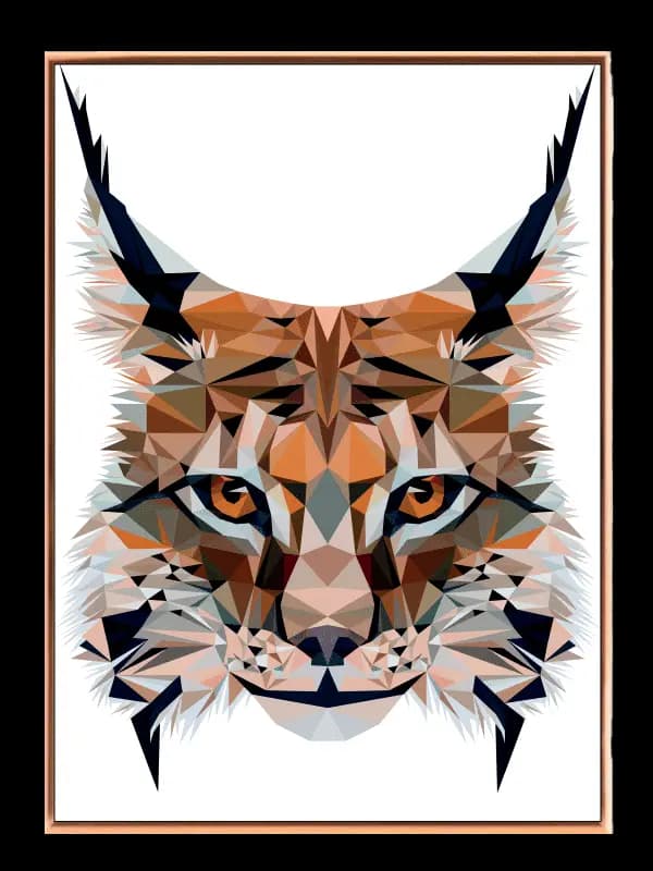 Curious Lynx Geometric Plakat