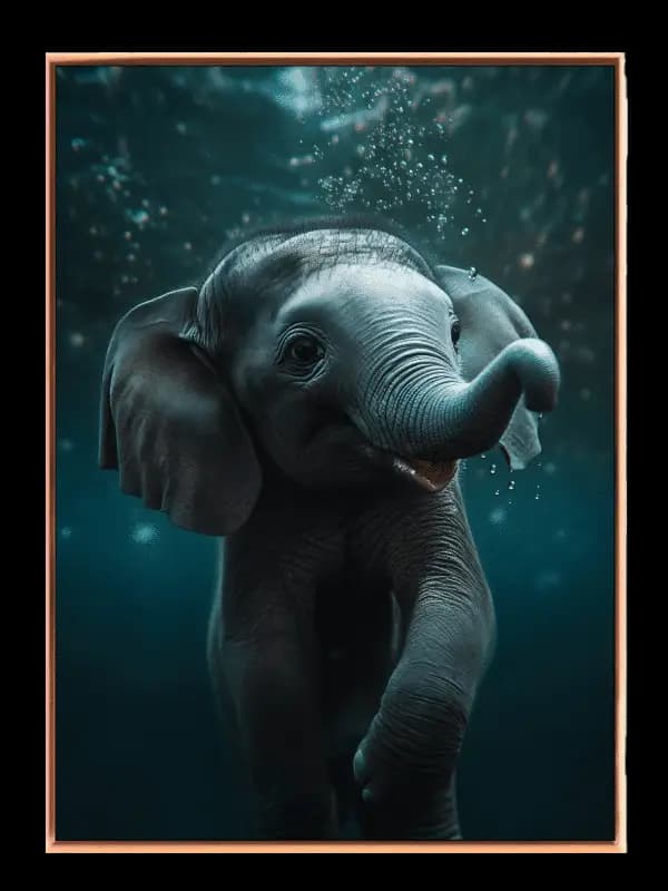 Playful Baby Elephant Plakat