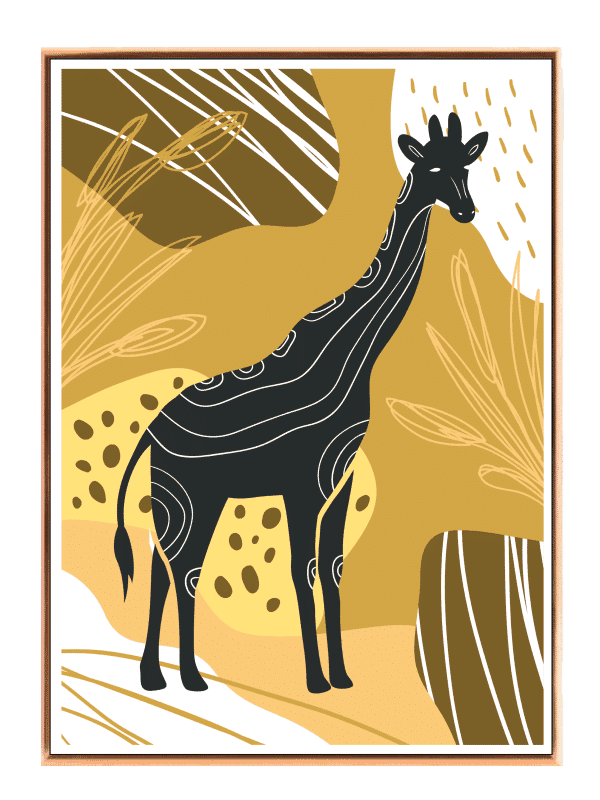 Playful Giraffe Safari Plakat