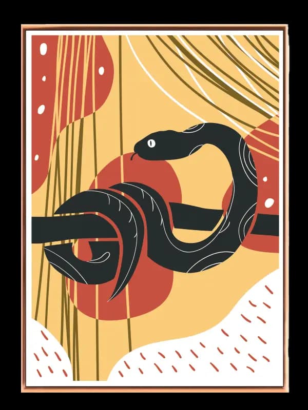 Curious Little Black Snake Plakat