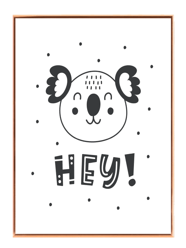 Playful Koala Hey Plakat