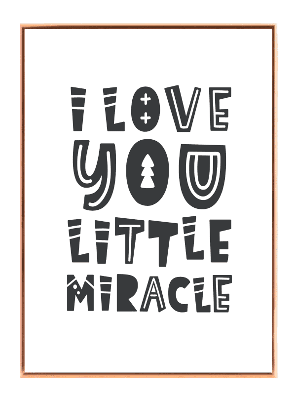 Gentle Love Quote Little Miracle Plakat