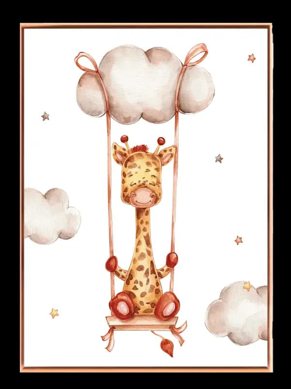 Gentle Giraffe Swing Dreamy Plakat