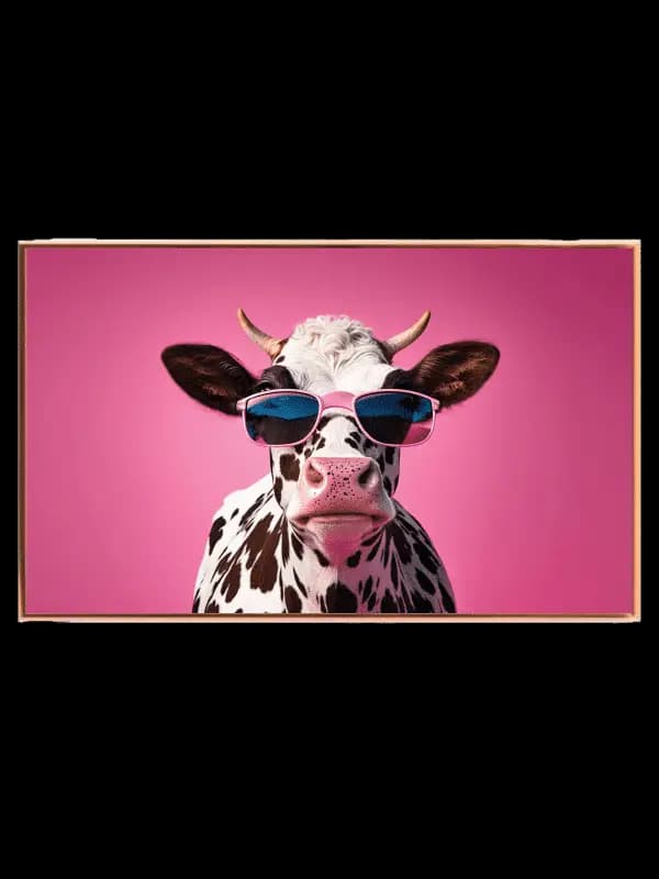 Playful Cow With Sunglasses Plakat