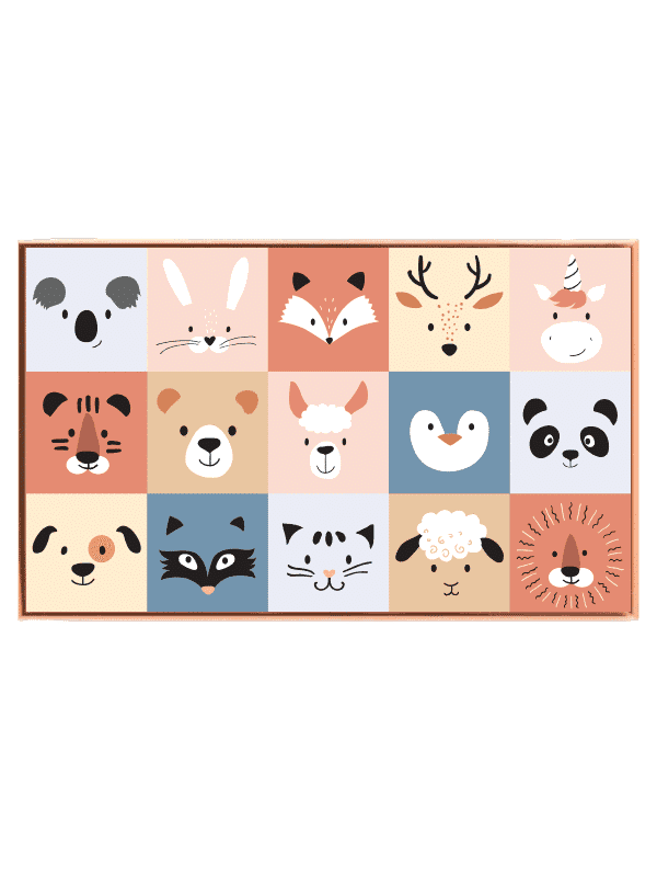 Cozy Animal Faces Plakat