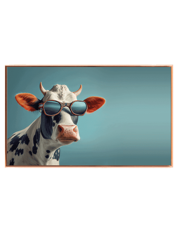 Playful Cow With Sunglasses Kids Room Plakat