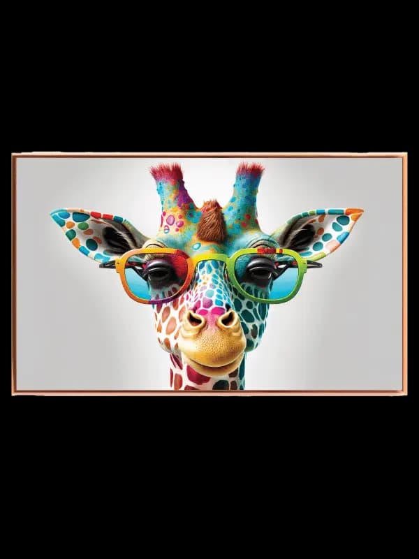 Playful Colorful Giraffe Plakat